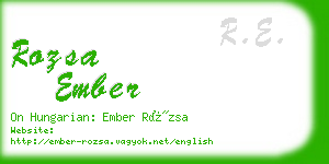 rozsa ember business card